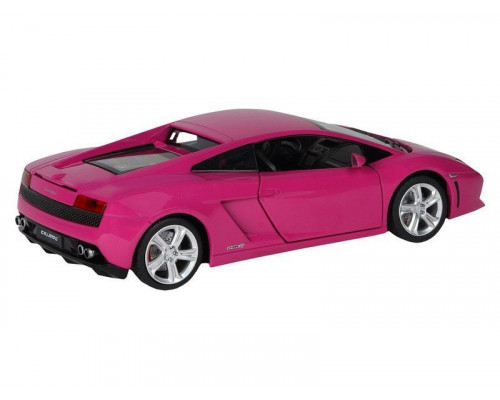 Машина АВТОПАНОРАМА Lamborghini Gallardo, розовый, 1/24, свет, звук, в/к 24,5*12,5*10,5 см