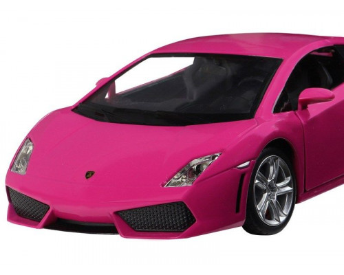 Машина АВТОПАНОРАМА Lamborghini Gallardo, розовый, 1/24, свет, звук, в/к 24,5*12,5*10,5 см