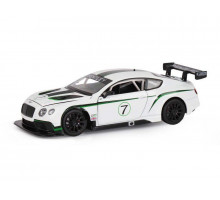 Машина "АВТОПАНОРАМА" Bentley Continental GT3 Concept, белый, 1/24, в/к 24,5*12,5*10,5 см