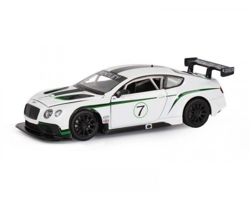 Машина АВТОПАНОРАМА Bentley Continental GT3 Concept, белый, 1/24, в/к 24,5*12,5*10,5 см