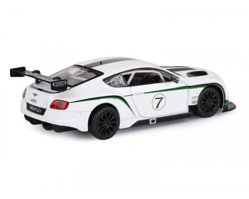 Машина АВТОПАНОРАМА Bentley Continental GT3 Concept, белый, 1/24, в/к 24,5*12,5*10,5 см