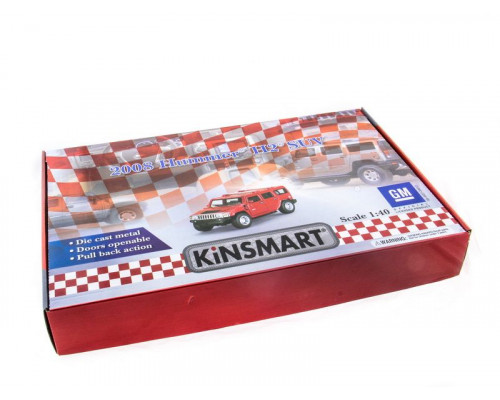 Машина Kinsmart 1:40 Haммer H2 2008 инерция (1/12шт.) б/к