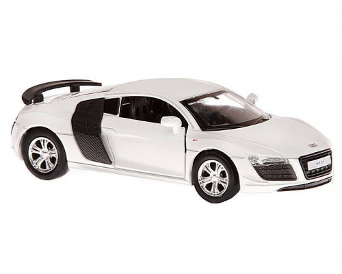 Машина АВТОПАНОРАМА Audi R8 GT, белый металлик, 1/43, инерция, в/к 17,5*12,5*6,5 см