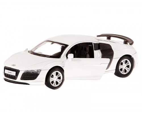 Машина АВТОПАНОРАМА Audi R8 GT, белый металлик, 1/43, инерция, в/к 17,5*12,5*6,5 см