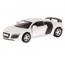 Машина "АВТОПАНОРАМА" Audi R8 GT, белый металлик, 1/43, инерция, в/к 17,5*12,5*6,5 см