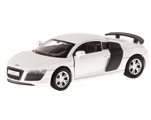 Машина АВТОПАНОРАМА Audi R8 GT, белый металлик, 1/43, инерция, в/к 17,5*12,5*6,5 см