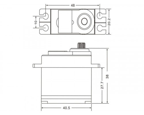 Сервомашинка аналоговая JX Servo PS-4503HB (45.5г/3.95/0.12/6V) стандартная