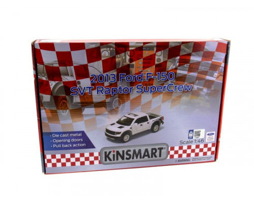 Машина Kinsmart 1:46 Ford F-150 SVT Raptor Supercrew в асс. инерция (1/12шт.) б/к