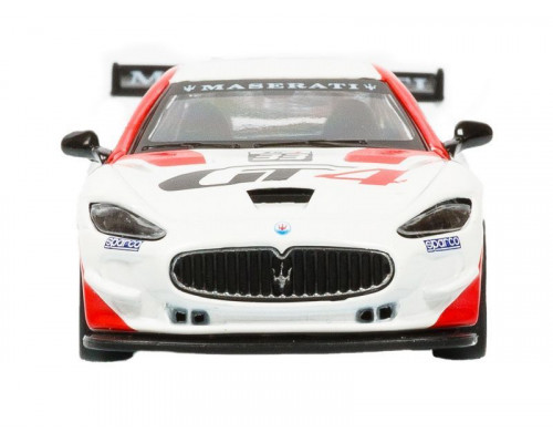 Машина АВТОПАНОРАМА Maserati Gran Turismo MC GT4, белый, 1/43, откр. двери, в/к 17,5*12,5*6,5 см