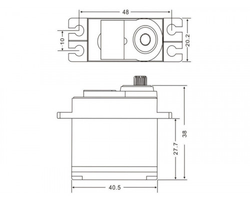 Сервомашинка аналоговая JX Servo PS-5515MG (55.6г/15.32/0.16/6V) стандартная