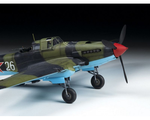 Сборная модель ZVEZDA Советский двухместный штурмовик Ил-2 (обр. 1943), 1/48