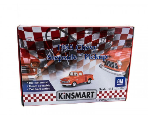 Машина Kinsmart Chevy Stepside Pick Up инерция (1/12шт.) 1:32 б/к