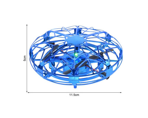 Квадрокоптер Flytec H05 Летающая тарелка, 12 см, свет, управление рукой