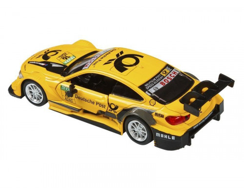 Машина АВТОПАНОРАМА BMW M4, 1/44, желтый, инерция, откр. двери, в/к 17,5*12,5*6,5 см