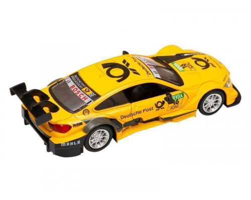 Машина АВТОПАНОРАМА BMW M4, 1/44, желтый, инерция, откр. двери, в/к 17,5*12,5*6,5 см