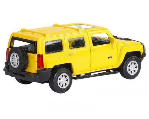 Машина АВТОПАНОРАМА Hummer H3, желтый, 1/43, инерция, в/к 17,5*12,5*6,5 см