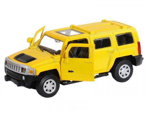 Машина АВТОПАНОРАМА Hummer H3, желтый, 1/43, инерция, в/к 17,5*12,5*6,5 см