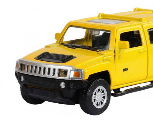 Машина АВТОПАНОРАМА Hummer H3, желтый, 1/43, инерция, в/к 17,5*12,5*6,5 см