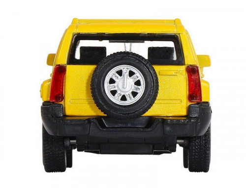 Машина АВТОПАНОРАМА Hummer H3, желтый, 1/43, инерция, в/к 17,5*12,5*6,5 см