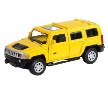 Машина "АВТОПАНОРАМА" Hummer H3, желтый, 1/43, инерция, в/к 17,5*12,5*6,5 см