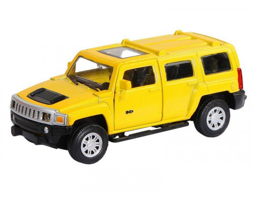 Машина АВТОПАНОРАМА Hummer H3, желтый, 1/43, инерция, в/к 17,5*12,5*6,5 см