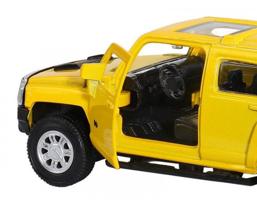 Машина АВТОПАНОРАМА Hummer H3, желтый, 1/43, инерция, в/к 17,5*12,5*6,5 см