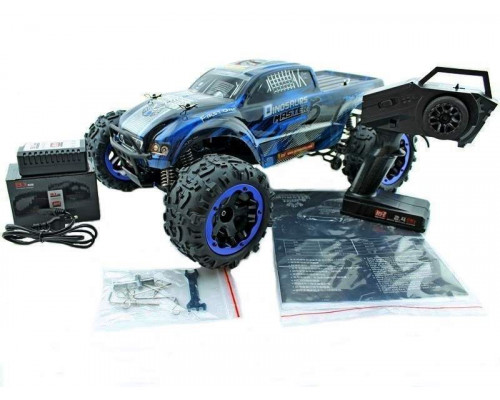 Радиоуправляемый монстр Remo Hobby Dinosaurs Master TWINS MOTOR (синий) 4WD 2.4G 1/8 RTR