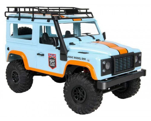 Радиоуправляемая машина MN MODEL английский внедорожник Defender  D90 (голубой) 4WD 2.4G 1/12 RTR