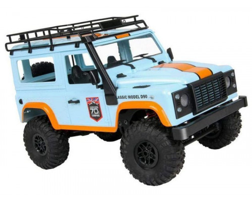 Радиоуправляемая машина MN MODEL английский внедорожник Defender  D90 (голубой) 4WD 2.4G 1/12 RTR