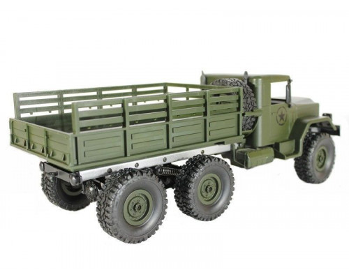 Радиоуправляемая машина MN MODEL военный грузовик (зеленый) 6WD 2.4G 1/16 RTR