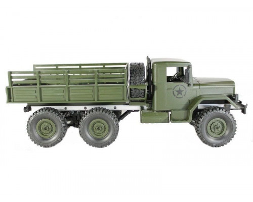 Радиоуправляемая машина MN MODEL военный грузовик (зеленый) 6WD 2.4G 1/16 RTR