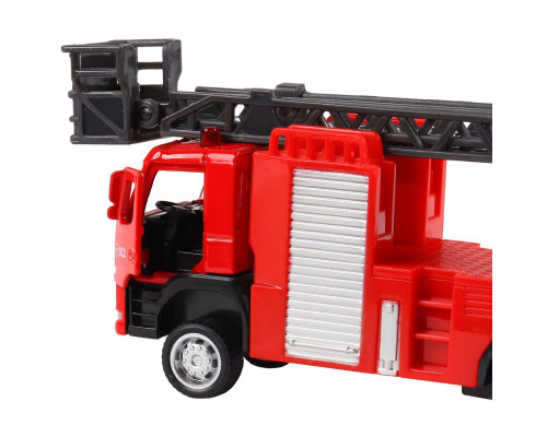 Машина АВТОПАНОРАМА VOLVO FM Пожарная служба, красный, 1/72, инерция, в/к 17,5*13*6,5 см