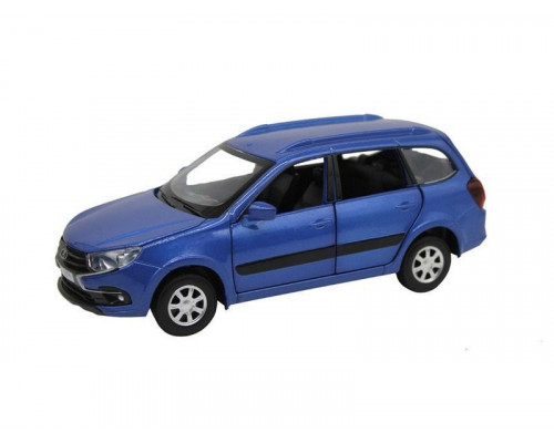 Машина АВТОПАНОРАМА LADA GRANTA CROSS, синий, 1/24, свет, звук, инерция, в/к 24,5*12,5*10,5 см