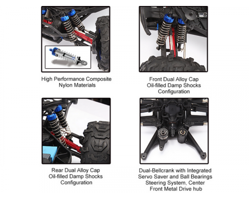 Радиоуправляемая трагги Remo Hobby EVO-R TWINS MOTOR (зеленая) 4WD 2.4G 1/8 RTR