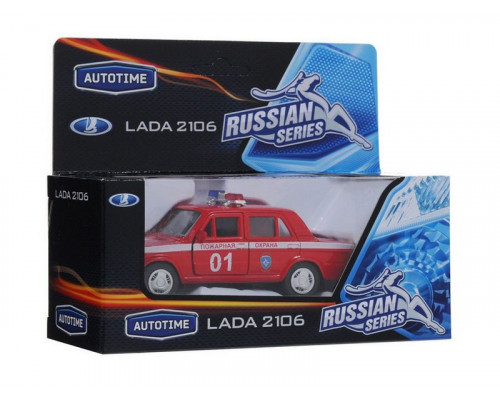 Машина Autotime LADA 2106 пожарная охрана 1:36