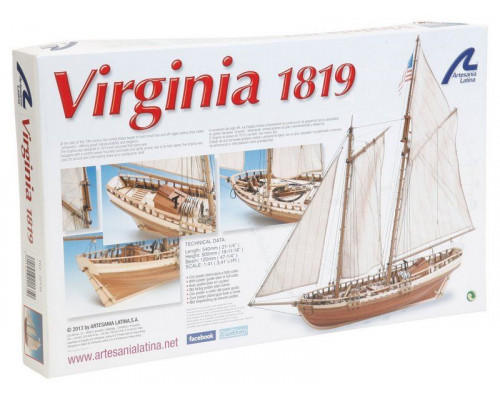 Сборная деревянная модель корабля Artesania Latina VIRGINIA AMERICAN SCHOONER, 1/41