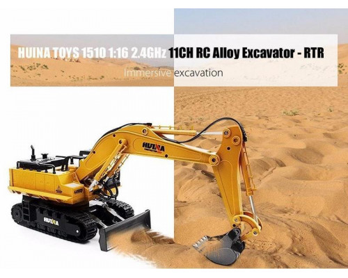 Радиоуправляемый экскаватор HUI NA TOYS 2.4G 11CH 1/16 RTR