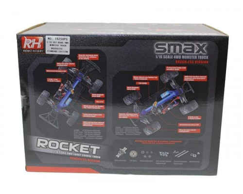 Радиоуправляемый шорт-корс Remo Hobby Rocket Brushless UPGRADE (красный) 4WD 2.4G 1/16 RTR