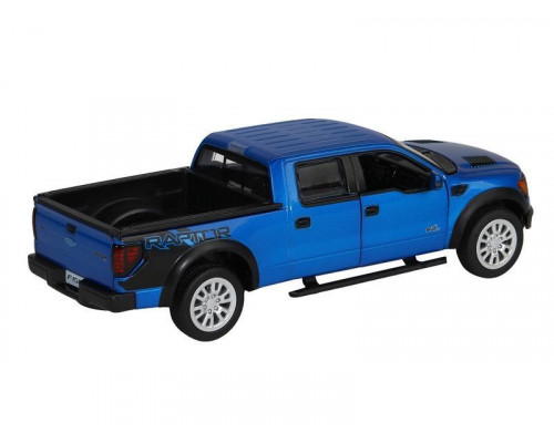 Машина АВТОПАНОРАМА Ford F-150 SVT Raptor, синий, 1/34, свет, звук, инерция, в/к 20*10*11 см