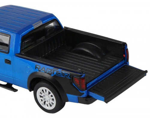 Машина АВТОПАНОРАМА Ford F-150 SVT Raptor, синий, 1/34, свет, звук, инерция, в/к 20*10*11 см