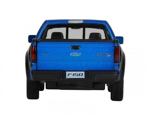 Машина АВТОПАНОРАМА Ford F-150 SVT Raptor, синий, 1/34, свет, звук, инерция, в/к 20*10*11 см