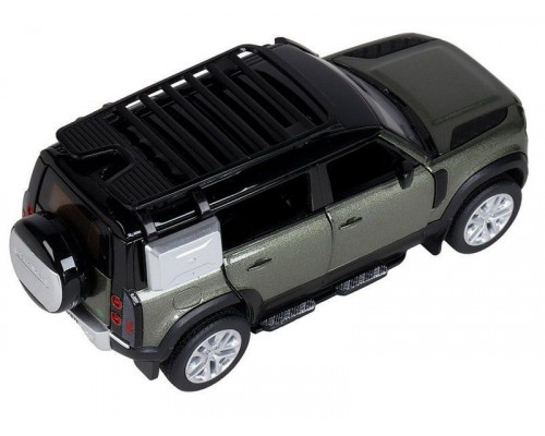 Машина АВТОПАНОРАМА Land Rover Defender 110, 1/32, зеленый, свет, звук, в/к 17,5*13,5*9 см