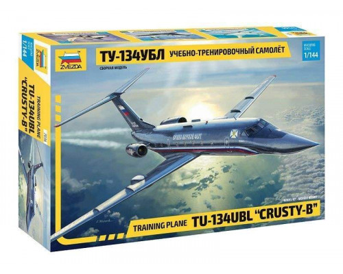 Сборная модель ZVEZDA Учебно-тренировочный самолёт ТУ-134УБЛ, 1/144