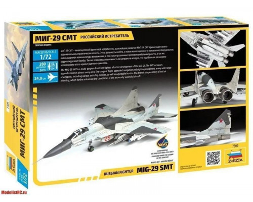 Сборная модель ZVEZDA Многоцелевой фронтовой истребитель МиГ-29 СМТ, 1/72