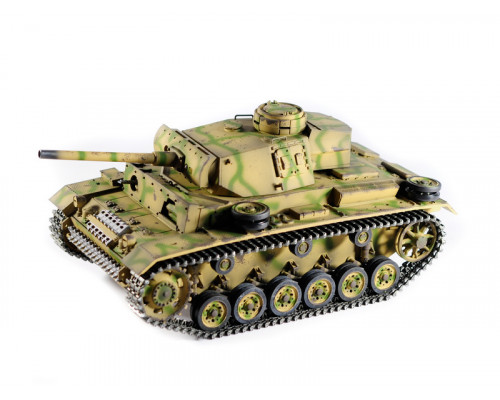 Р/У танк Taigen 1/16 Panzerkampfwagen III (Германия) дым, свет V3 2.4G RTR камуфляж