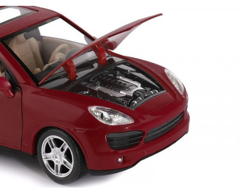 Машина АВТОПАНОРАМА Porsche Cayenne S, бордовый, 1/24, в/к 24,5*12,5*10,5 см