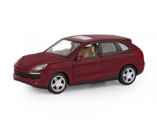 Машина АВТОПАНОРАМА Porsche Cayenne S, бордовый, 1/24, в/к 24,5*12,5*10,5 см