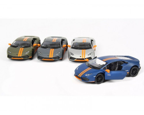 Машина Kinsmart 1:38 Lamborghini Huracan LP610-4 Avio Matte, инерция (1/12шт.) б/к