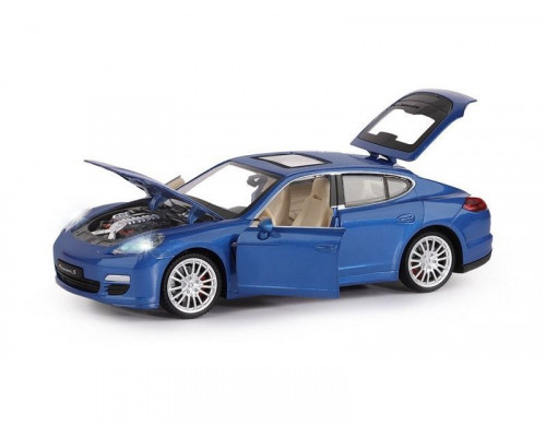 Машина АВТОПАНОРАМА Porsche Panamera S, синий, 1/24, свет, звук, в/к 24,5*12,5*10,5 см