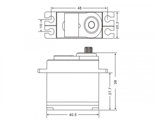 Сервомашинка цифровая JX Servo PDI-6110MG (61г/10.68/0.083/6V) стандартная